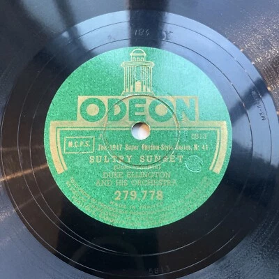 78 RPM DUKE ELLINGTON - Sultry sunset - Jam a ditty - ODEON 279778 - Photo 1/4