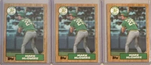 3 KARTEN LOT 1987 TOPPS BASEBALL MARK MCGWIRE #366 OAKLAND ATHLETICS A’S - Bild 1 von 2