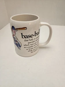 Base Ball Coffee Mug Cup by Enesco Beard & McKie 1986 Well Defined Giftware - Picture 1 of 7
