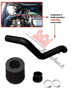 Black Coated Air Intake kit & Filter set For 1997-2001 Honda Prelude 2.2L L4 - Bild 1 von 1