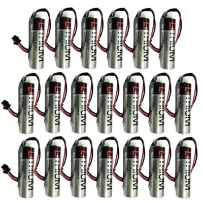 20pcs TOSHIBA ER6V 3.6V ER6VC119B ER6VC119A 3.6V PLC Battery W/ Black Plug - Image 1 of 4
