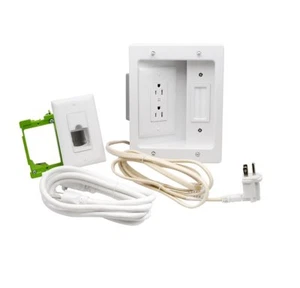 Legrand - On-Q 16314 HT2202WHV1 In-Wall TV Power & Cable Management Kit, Hides.. - Picture 1 of 2