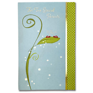 HAPPY ANNIVERSARY Card, FOR PARENTS by American Greetings, Ladybugs + Envelope