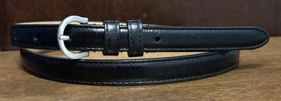 "Cinturón de cuero negro Garnet Hill talla M/32 9/16"" ancho en muy buen estado" Foto 1 de 4