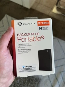 New Seagate Backup Plus 5TB Portable HDD STHP5000400 Free Ship - Afbeelding 1 van 2