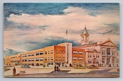 Vintage Photochrome Postcard Our Lady of Mt. Carmel Jersey City NJ - Image 1 of 2