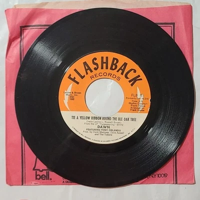 Dawn ~ Tie A Yellow Ribbon/ Say Has Anybody Seen My Sweet Gypsy Rose ~ 45 Record - Image 1 of 4
