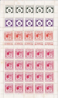 Lot Stamp Germany Mi 9-12 1945 4 Sheets Local Gorlitz White Paper MNH - Image 1 of 4