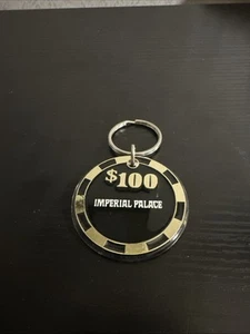 Vintage Imperial Palace Hotel & Casino Poker Chip Key Chain Las Vegas Key Fob - Picture 1 of 14