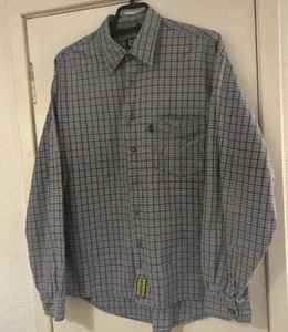 Mens Caterpillar Check Shirt Blue Size XL - Picture 1 of 7