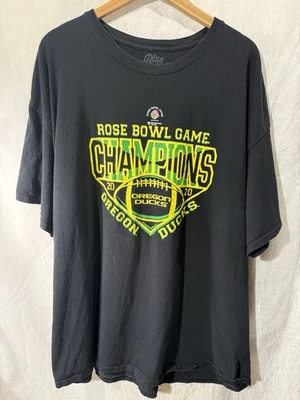 Men's Blue 84 Black Oregon Ducks 2020 Rose Bowl Champions T-Shirt • Size XXXL - Image 1 of 4