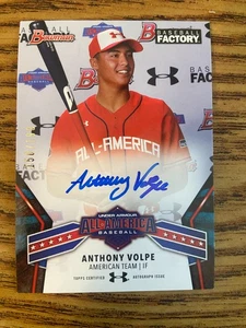 2018 Bowman Baseball Factory Anthony Volpe #UAA-19 150/199 RC Auto Under Armour - Picture 1 of 3