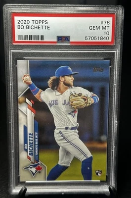 2020 Topps Bo Bichette Rookie #78 PSA 10 Gem Mint Blue Jays!! World Series!!! - Image 1 of 2