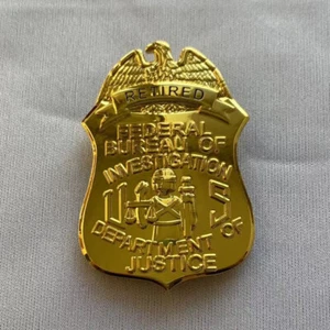 Clip de dinero insignia de cobre del Departamento de Justicia retirado del FBI de Estados Unidos - Imagen 1 de 8