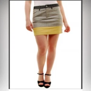 NWT Joe's Jeans denim colorblock Jacqui mini skirt size 28 - Picture 1 of 15
