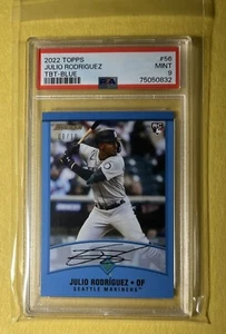 2022 Topps tbt JULIO RODRIGUEZ RC PSA 9 BLUE Throwback Thursday /10 Scarce POP1 - Picture 1 of 3