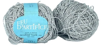 Reynolds Feu d'Artifice Yarn - Silver - 57% Viscose 43% Lurex - 20 gr - France - Image 1 of 4