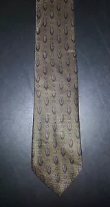 Corbata J. Ferrar Seda Geométrica Ovalos Diseño Negro Marrón Rayas Nuevo en Caja t2963 - Imagen 1 de 5