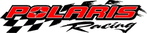 Polaris racing checker snowmobile sticker decal red 11"x48" - Picture 1 of 1
