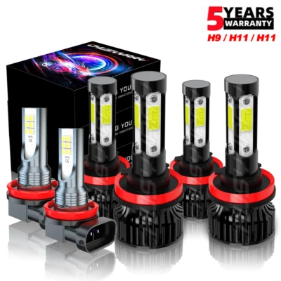 For Nissan Murano 2015-2018 Combo 6X 6500K LED Headlights & Fog Lights Bulbs Kit - Image 1 of 4