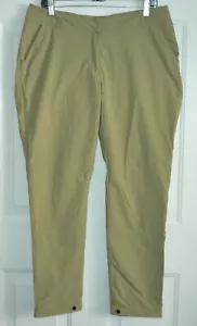 WOMENS SALOMON HIKING PANTS POLYAMIDE NYLON SPANDEX OLIVE GREEN US SZ 10 / 12 - Picture 1 of 8