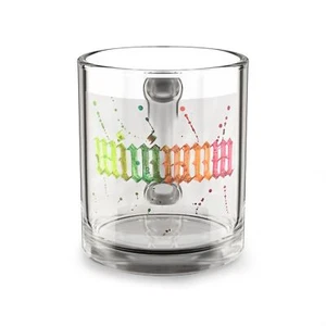 “Minimum” Original Art Glass Mug, 10oz - Picture 1 of 5