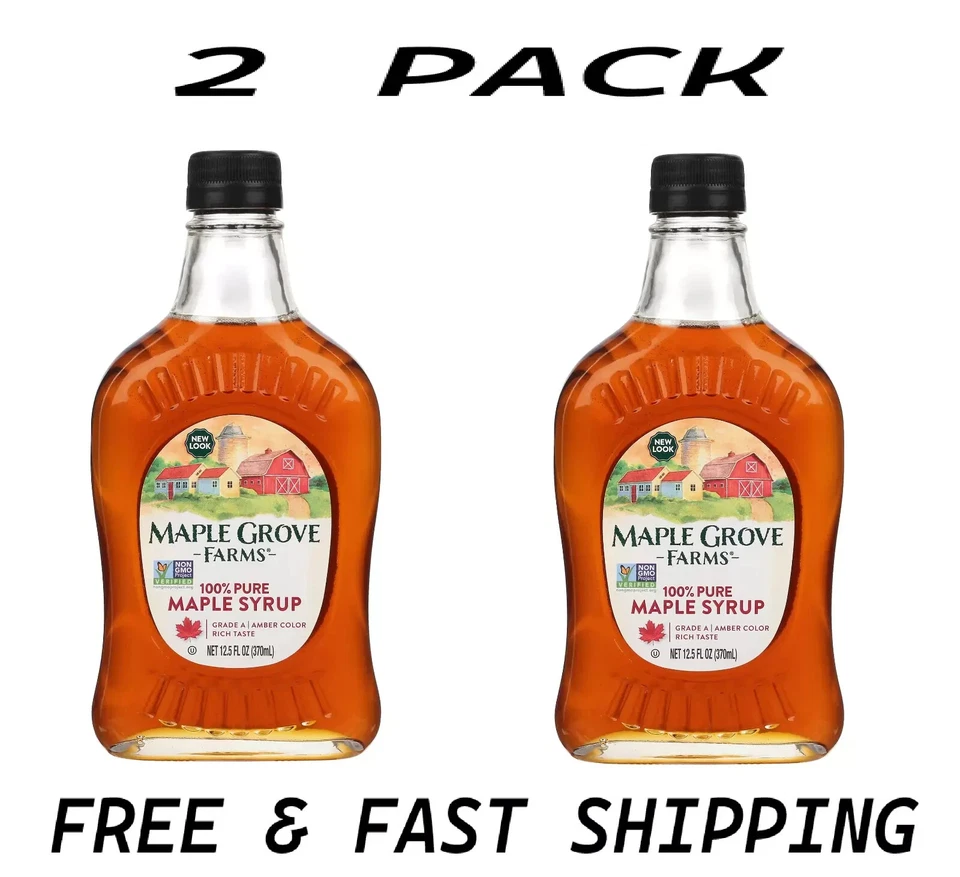 Jarabe de arce puro Maple Grove Farms, 12,5 fl oz (paquete de 2) Foto 1 de 1