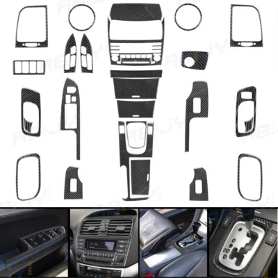 Kit completo de 27 piezas de pegatinas de cubierta interior de fibra de carbono para Acura TSX 2004-2008 Foto 1 de 4