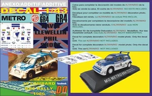 ANEXO DECAL 1/43 MG METRO 6R4 D.LLEWELLIN RAC 1986 9th (12) - Picture 1 of 1
