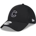 Men's New Era Chicago Cubs Evergreen Black & White Neo 39Thirty Flex Hat