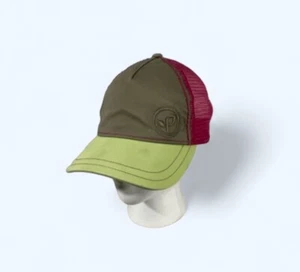 Pistil Trucker Hat Mesh Back Pink Gray Yellow Adjustable SnapBack - Picture 1 of 5