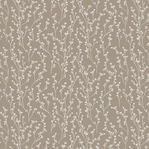 Beige Ground With Fronds/Flowers PVC Vinyl  Wipe clean Table Cloth FREE POSTAGE - Picture 1 of 2