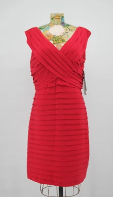 Vestido Scarlett Nite Damas Mujeres Pequeño Rojo En Niveles Bodycon Vendaje Talla 14P 1240 Foto 1 de 4