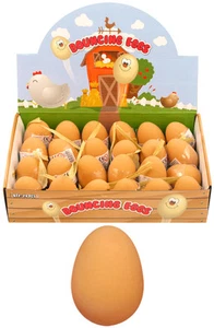 FAKE JOKE EGGS RUBBER FUNNY BOUNCY BALLS PINATA PARTY BAG FILLER PRIZE WEDDING - Picture 1 of 3