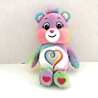 Care Bears 2022  Rainbow Heart  Plush Bear 9.5" Multi Color