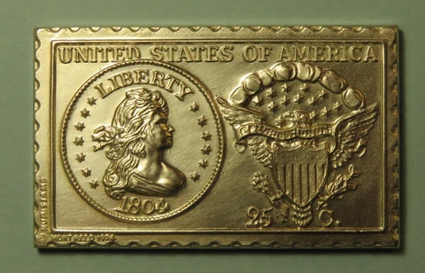 1804 United States U.S. Liberty Draped Bust Quarter Dollar Numistamp Medal 1974 Cover