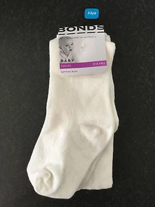 BNWT Bonds Brand Girls Age 2 to 3 Years Lovely Cream Footed Soft Stretch Tights - Picture 1 of 1