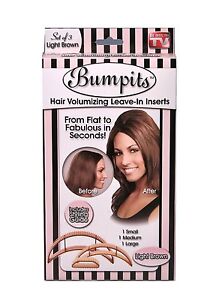 3pc Bumpits Big Happie Hair Volumizing Inserts - Light Brown