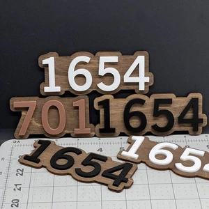 Custom Door Sign Numbers – 3D House Address Plaque Acrylic Home Number Sign - Picture 1 of 18