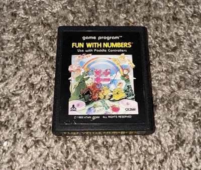 FUN WITH NUMBERS for Atari 2600 - Very rare 1986 PICTURE LABEL - Image 1 of 4