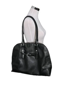 Tumi Black Leather Villa Nivelle Business Satchel bag Laptop Travel Briefcase - Picture 1 of 12