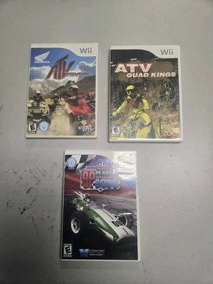 Lote de 3 juegos de carreras Nintendo Wii ATV QUAD KINGS atv fever GP clásicos carreras Foto 1 de 3
