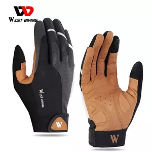 WEST BIKING Ciclismo Guantes Deportivos Pantalla Táctil Bicicleta Bicicleta Guantes de Dedo Completo - Imagen 1 de 9