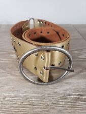 Women's Fossil Belt Size Small Gold Toned Wide Leather