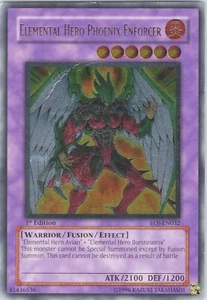 Elemental Hero Phoenix Enforcer (UTR) Damaged 1st Enemy of Justice (EOJ) YGO - Picture 1 of 2