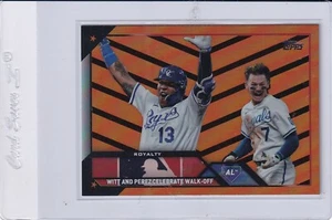 2023 Topps Update Bobby Witt Jr/Salvador Perez Orange & Black Parallel #US36 - Picture 1 of 2