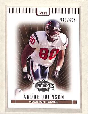2007 Topps Triple Threads #62 Andre Johnson Sepia /639 EX - Image 1 of 2