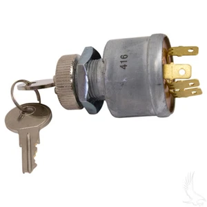 EZGO GOLF CART KEY SWITCH 4 TERMINAL WITH FACT LIGHTS UP TXT Medalist ST & MORE - Picture 1 of 2