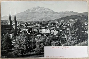 RPPC LUZERN U. PILATUS 1867 Gebr. Wehrli, Kilchberg Zurich Mountain River - Picture 1 of 5