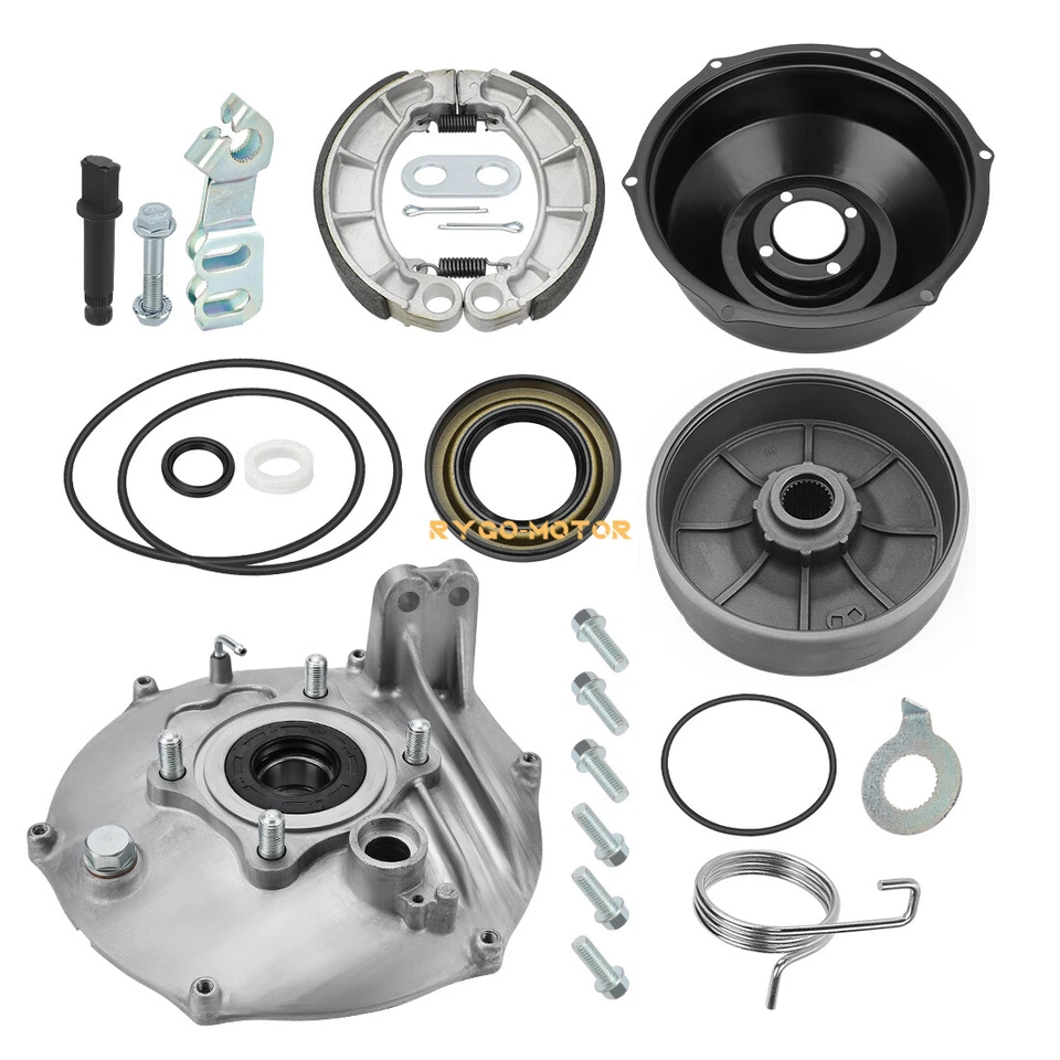 Rear Brake Drum Hub Plate Cover Shoes Seals for Honda TRX450FE/FM Foreman 98-04 - Image 1 of 4